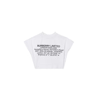 WHITE Haut en coton avec coordonnées géographiques