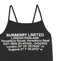 Combinaison en jersey de coton avec coordonnées géographiques - Noir