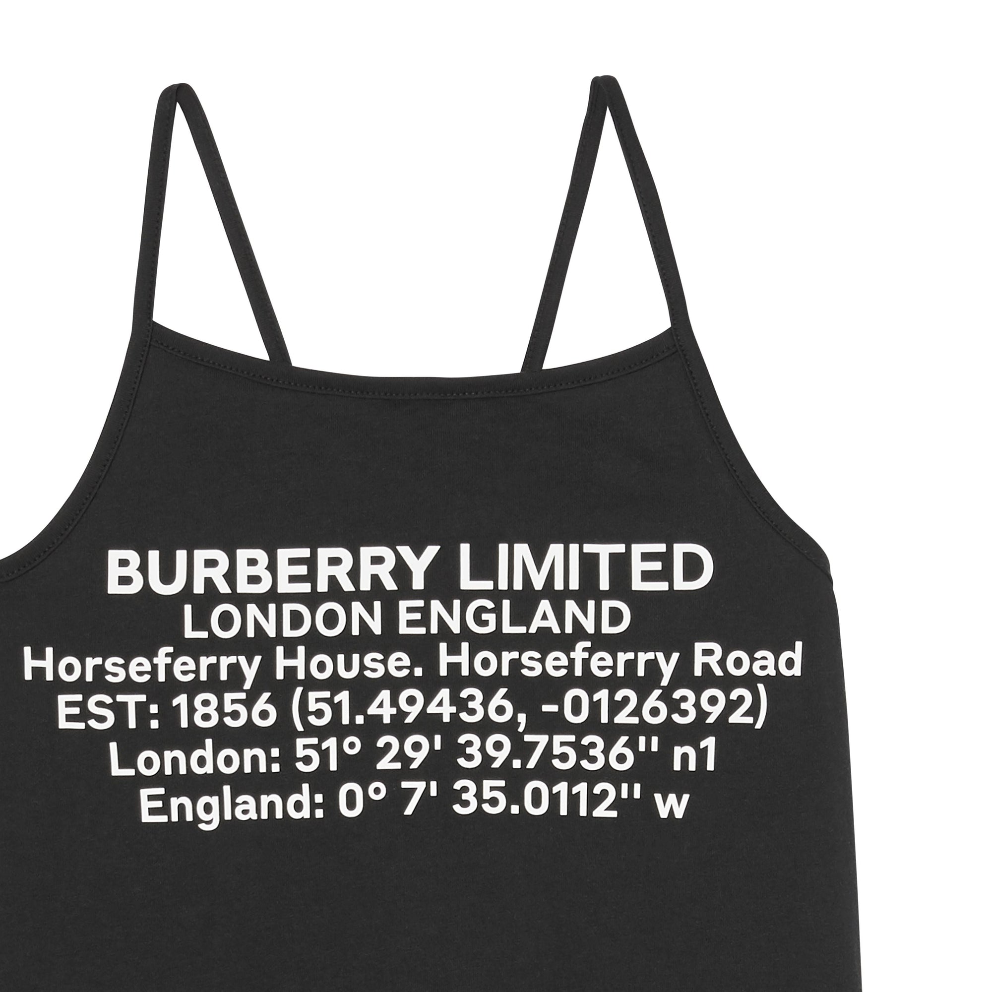 BLACK Combinaison en jersey de coton avec coordonnées géographiques