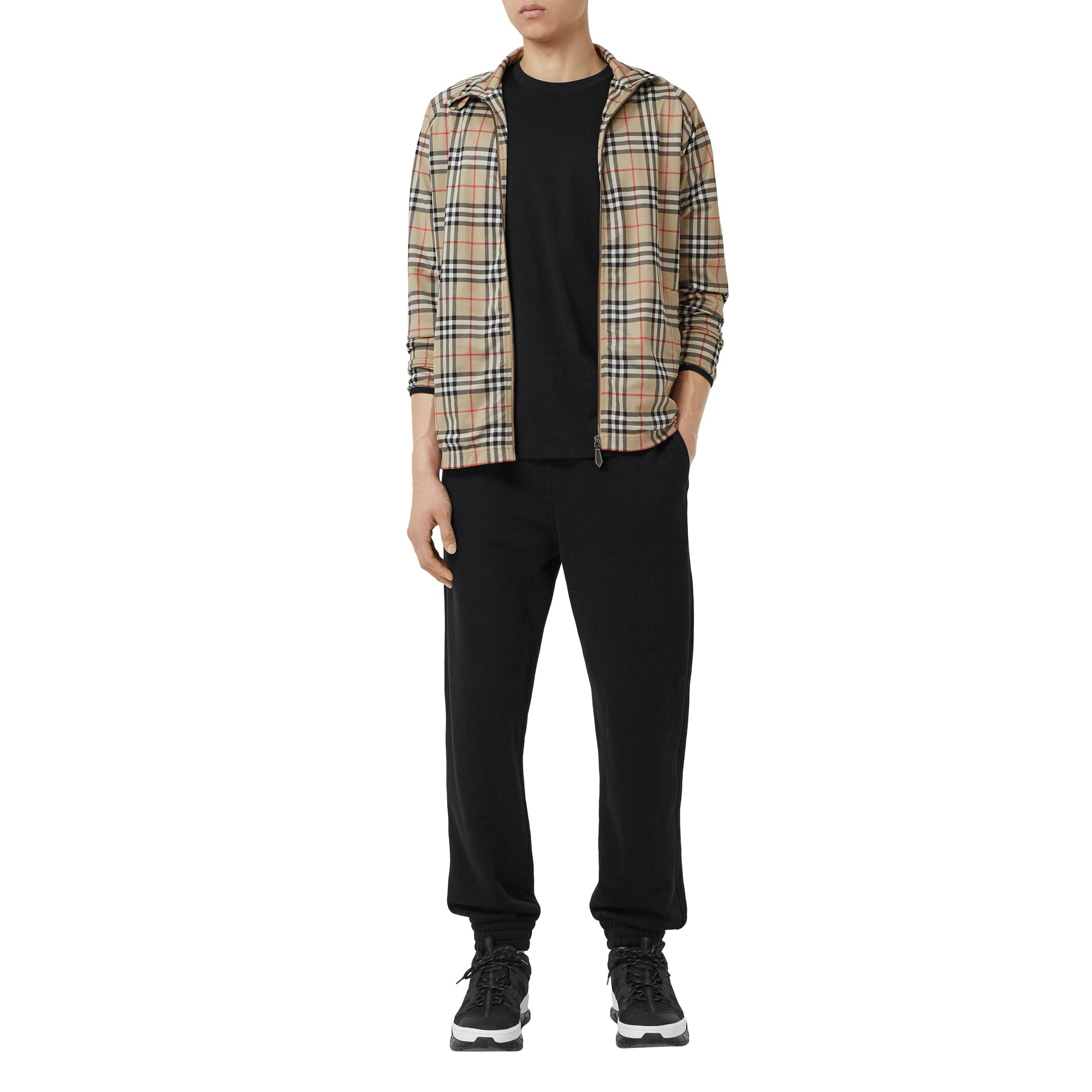 ARCHIVE BEIGE IP CHK Veste de survêtement en sergé technique Vintage Check