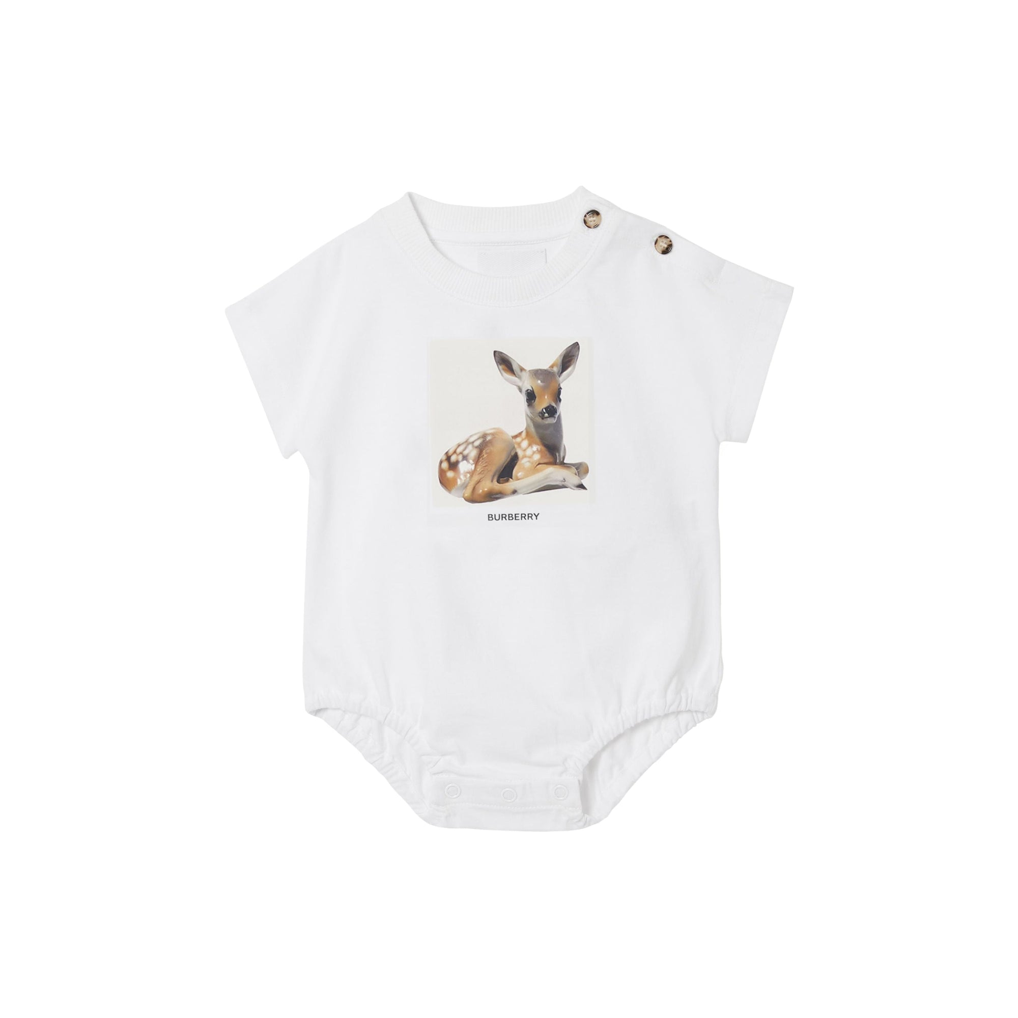 Body en coton à imprimé daim - Blanc