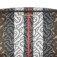 BRIDLE BROWN Pochette de voyage en toile écologique rayée Monogram