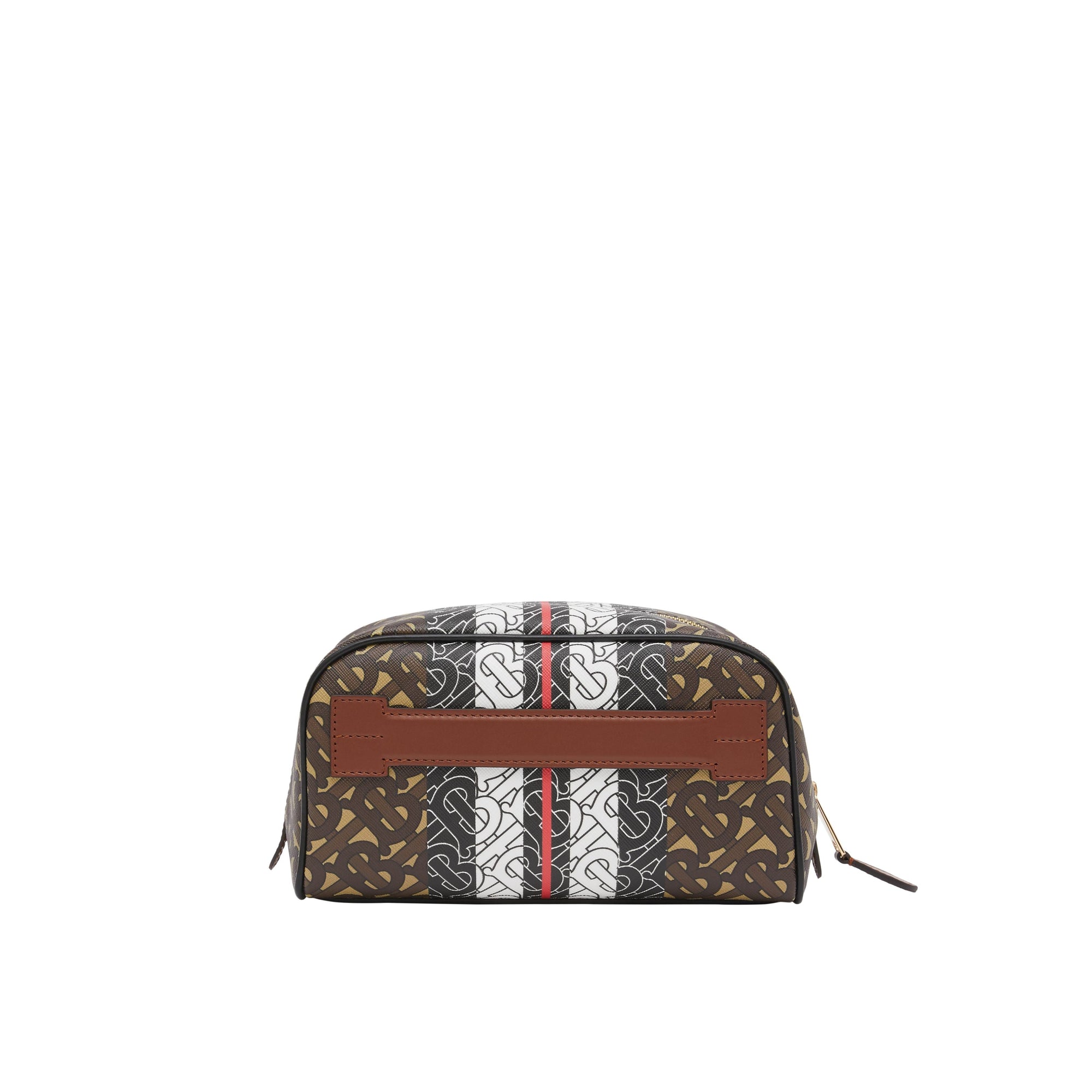 BRIDLE BROWN Pochette de voyage en toile écologique rayée Monogram