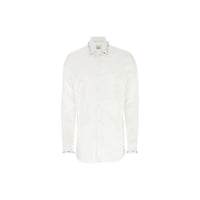Chemise habillée en popeline de coton avec ornements - Blanc