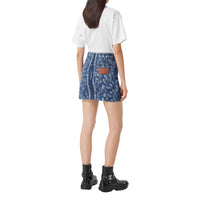 Minijupe en denim à imprimé daim - Indigo moyen