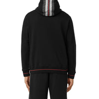 BLACK Hoodie en coton rayé Monogram
