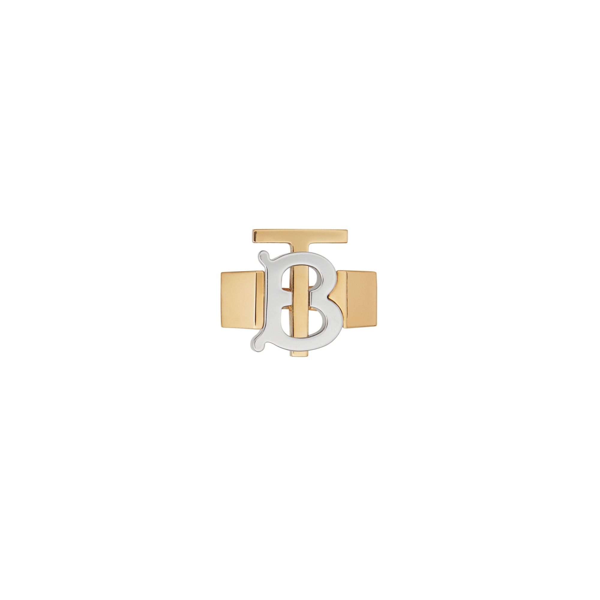 LIGHT GOLD/PALLADIO Bague plaquée or et palladium Monogram