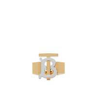 LIGHT GOLD/PALLADIO Bague plaquée or et palladium Monogram