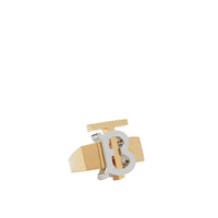 LIGHT GOLD/PALLADIO Bague plaquée or et palladium Monogram