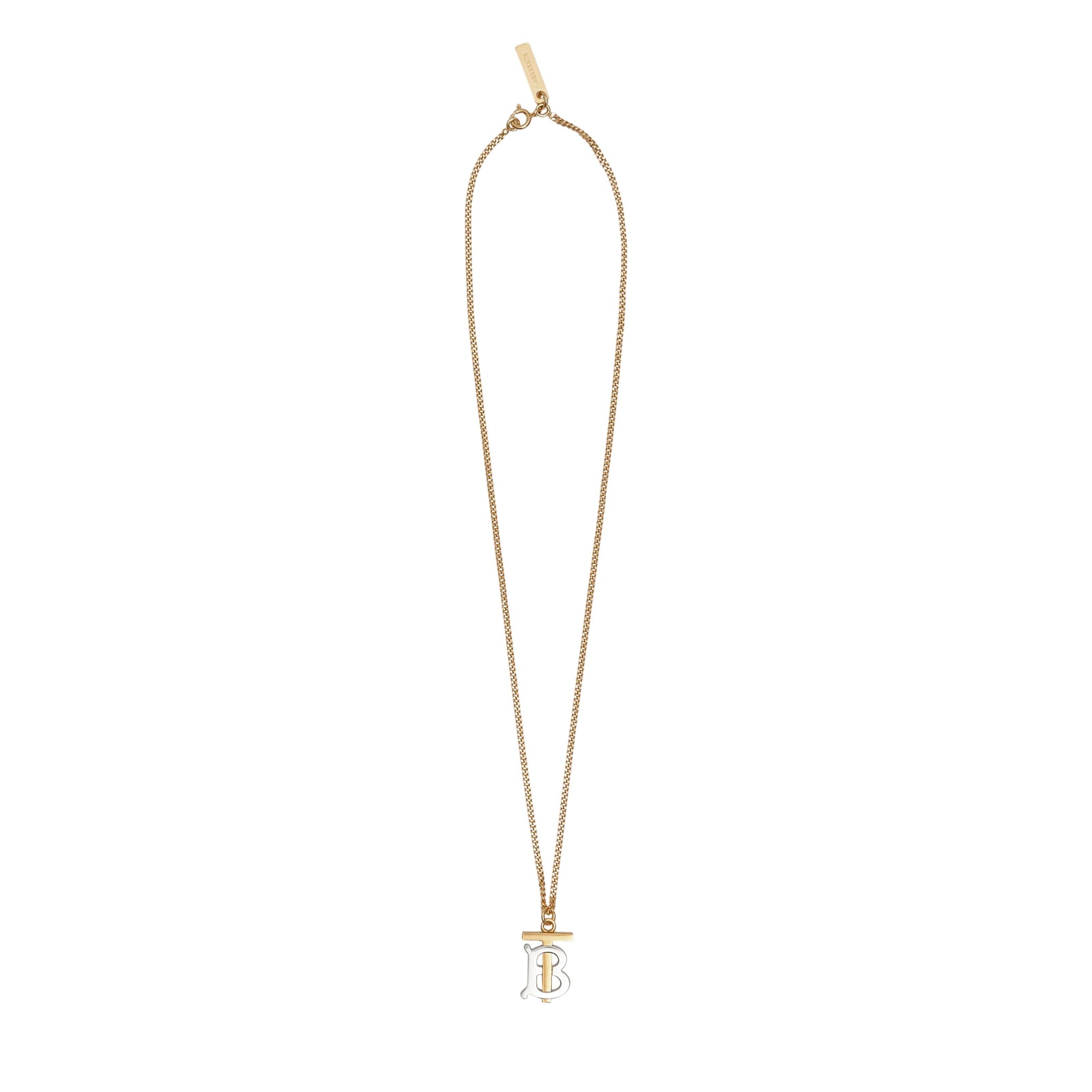 LIGHT GOLD/PALLADIO Collier plaqué or et palladium Monogram