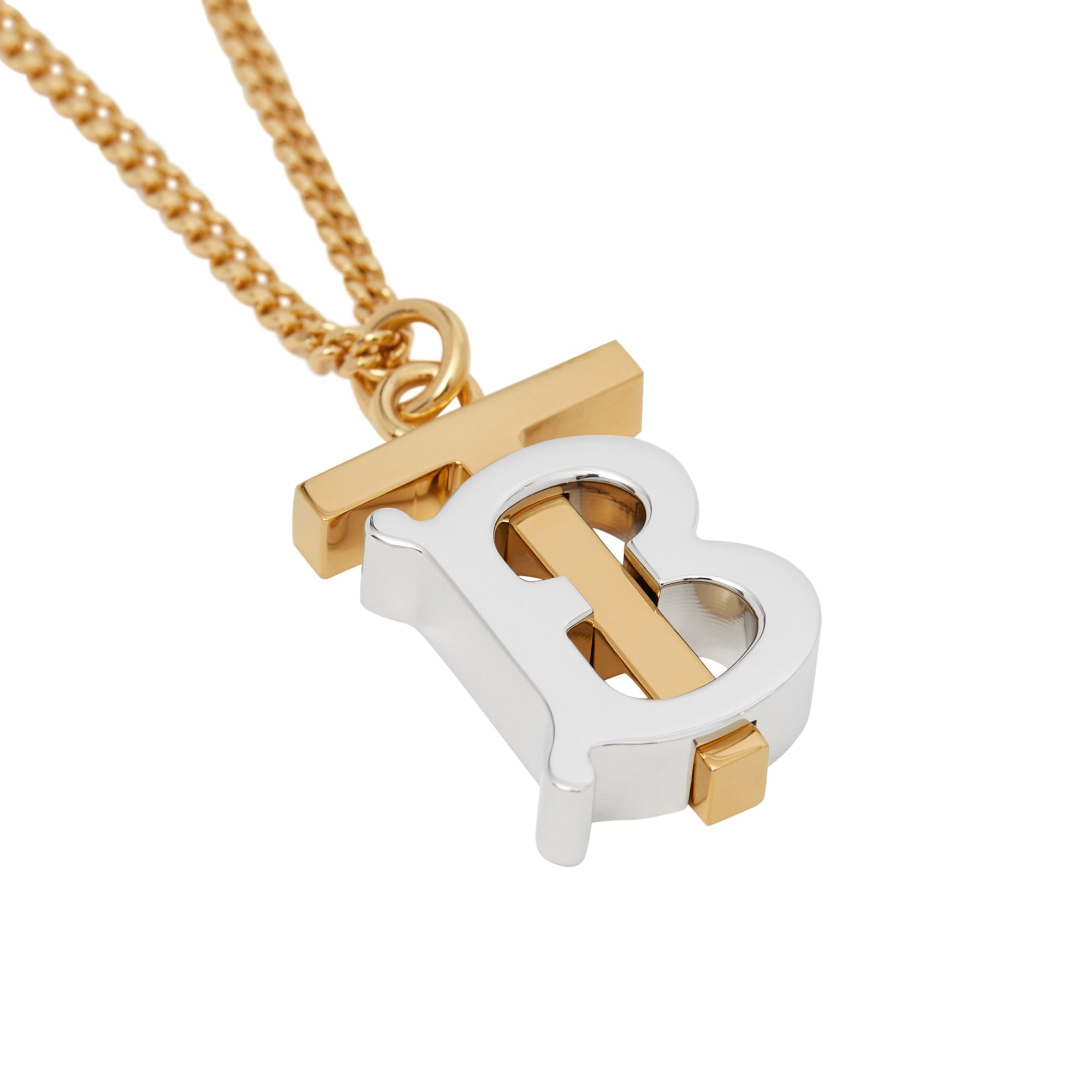 LIGHT GOLD/PALLADIO Collier plaqué or et palladium Monogram
