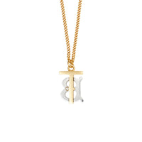 LIGHT GOLD/PALLADIO Collier plaqué or et palladium Monogram