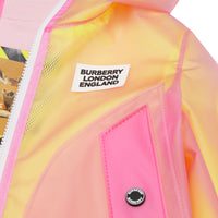 Veste légère à capuche avec logo - Rose framboise