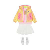 Veste légère à capuche avec logo - Rose framboise