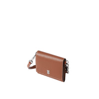 Petit portefeuille en cuir grainé avec sangle amovible - Hâle