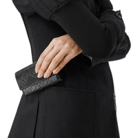 BLACK Petit portefeuille en cuir Monogram avec sangle amovible