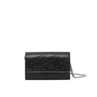 BLACK Petit portefeuille en cuir Monogram avec sangle amovible