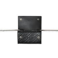 BLACK Petit portefeuille en cuir Monogram avec sangle amovible