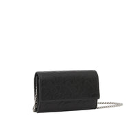 BLACK Petit portefeuille en cuir Monogram avec sangle amovible
