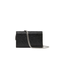 BLACK Petit portefeuille en cuir Monogram avec sangle amovible