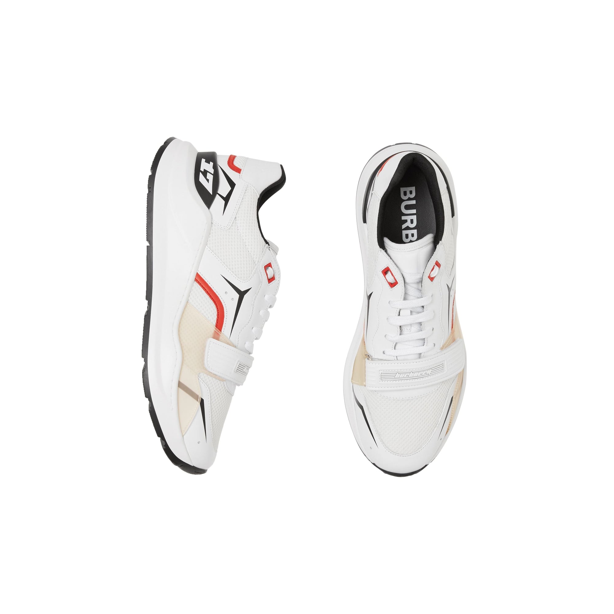 WHITE Sneakers en cuir et mesh