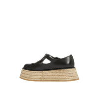 BLACK Salomés en cuir