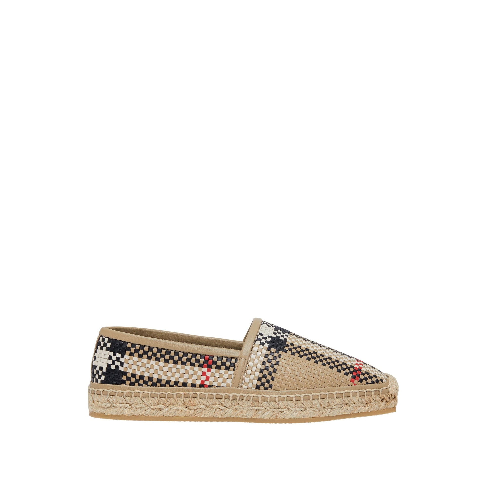 Espadrilles en cuir tressé - Beige d'archive