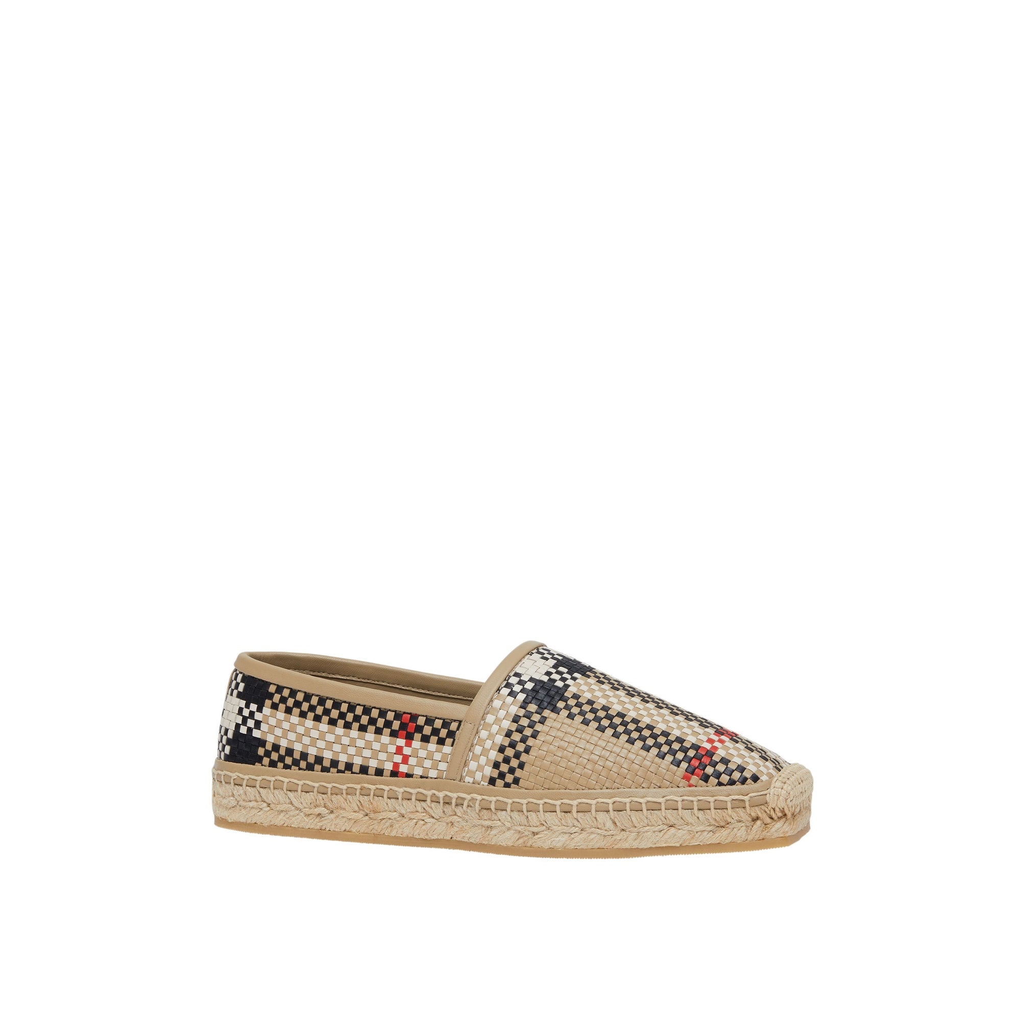 Espadrilles en cuir tressé - Beige d'archive