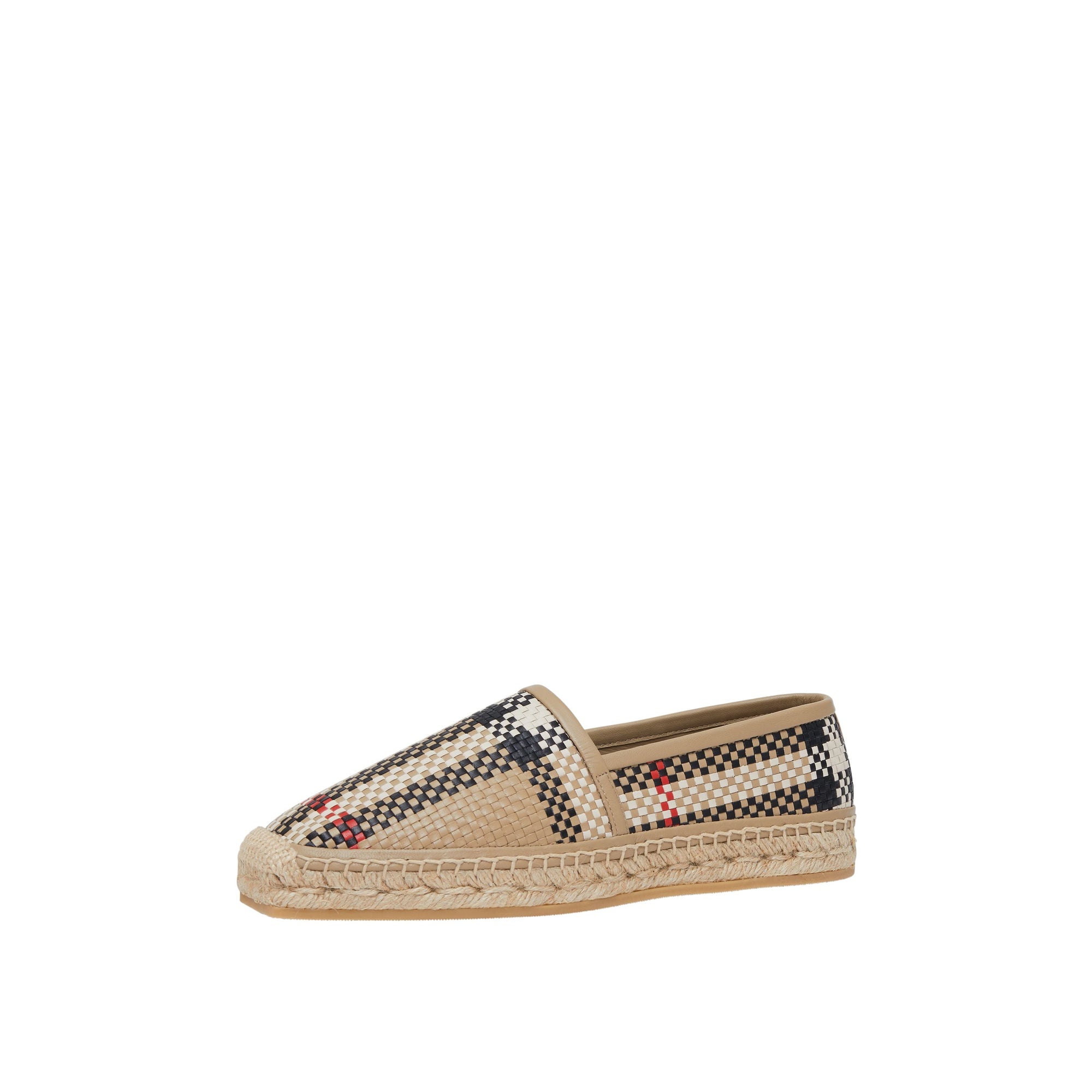 Espadrilles en cuir tressé - Beige d'archive