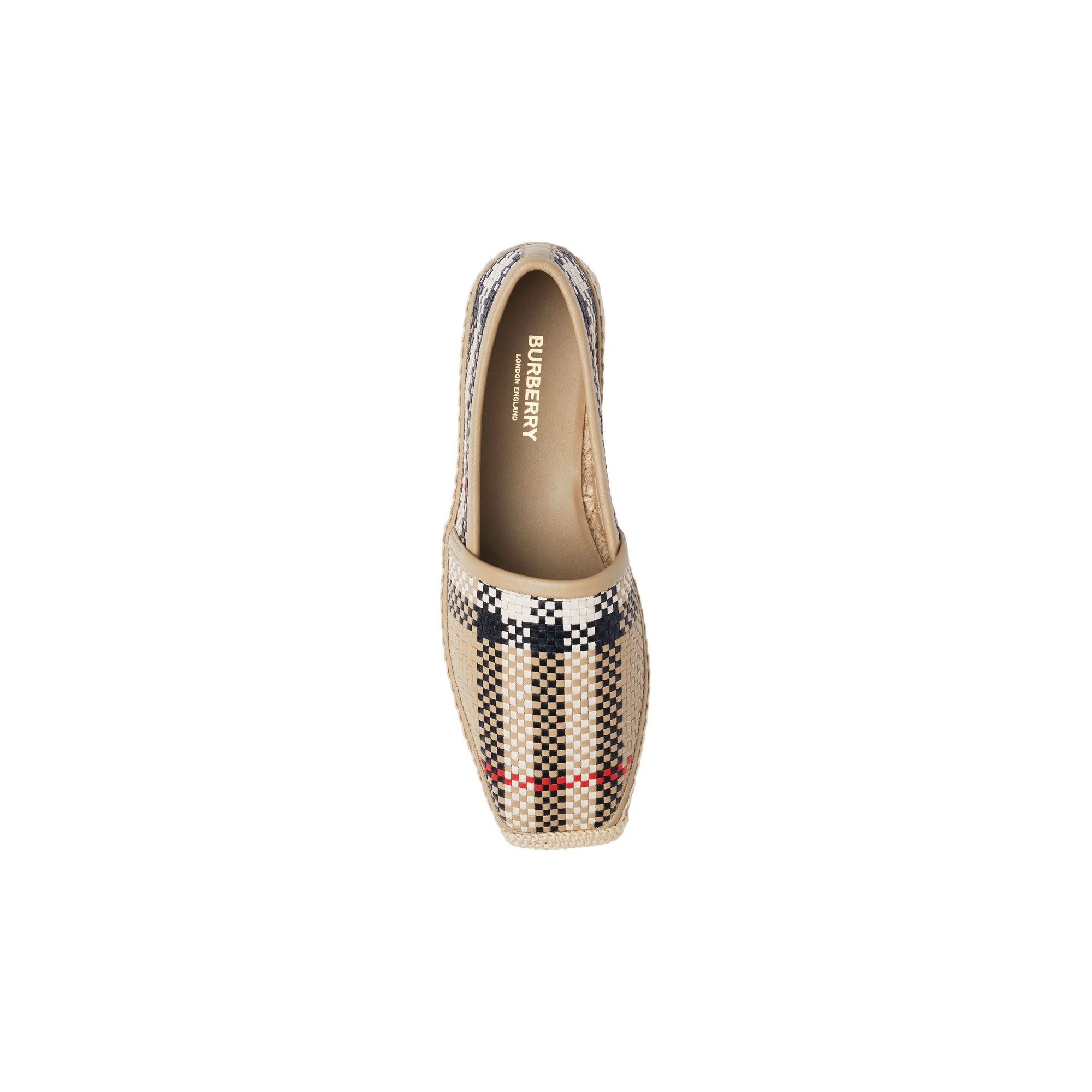 Espadrilles en cuir tressé - Beige d'archive