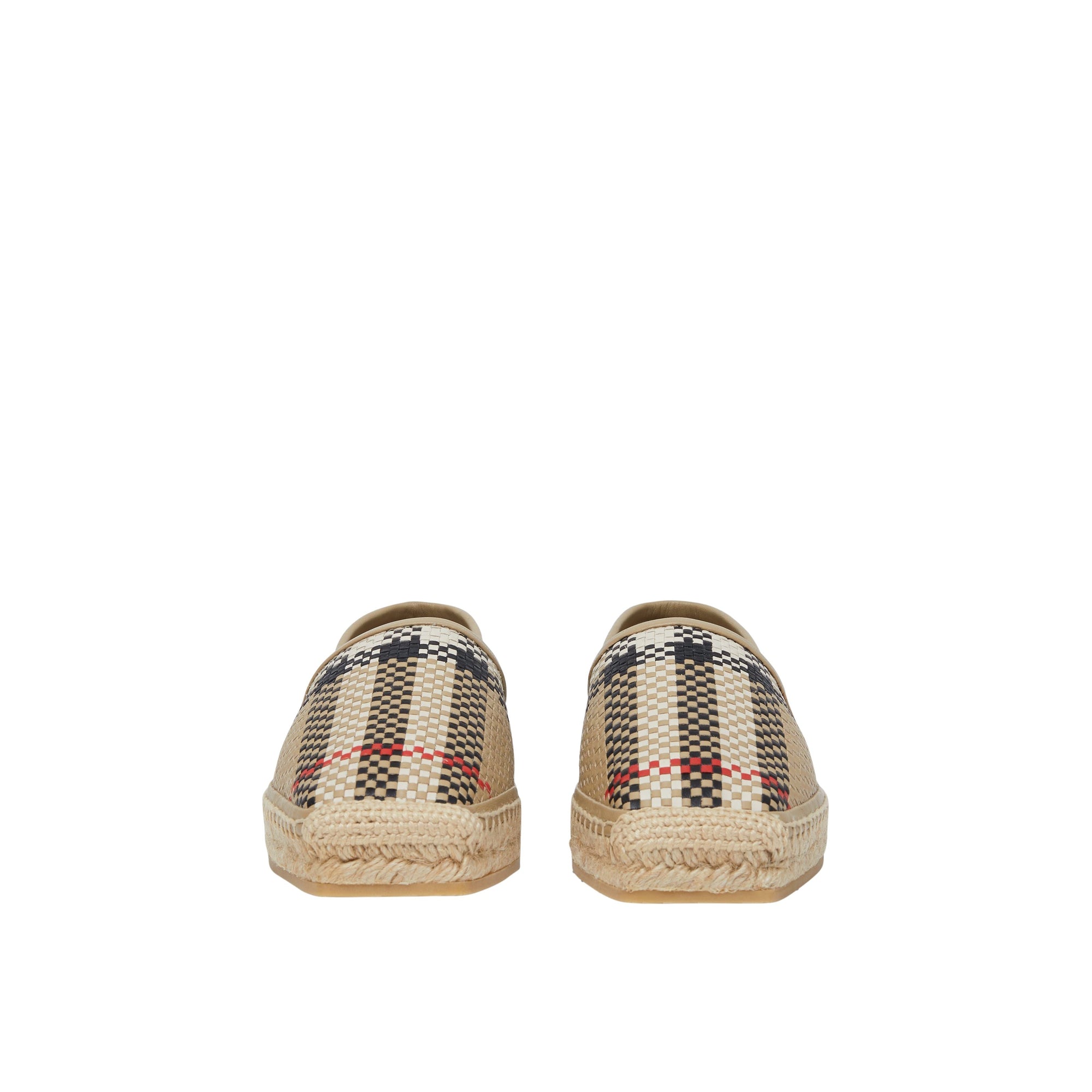 Espadrilles en cuir tressé - Beige d'archive