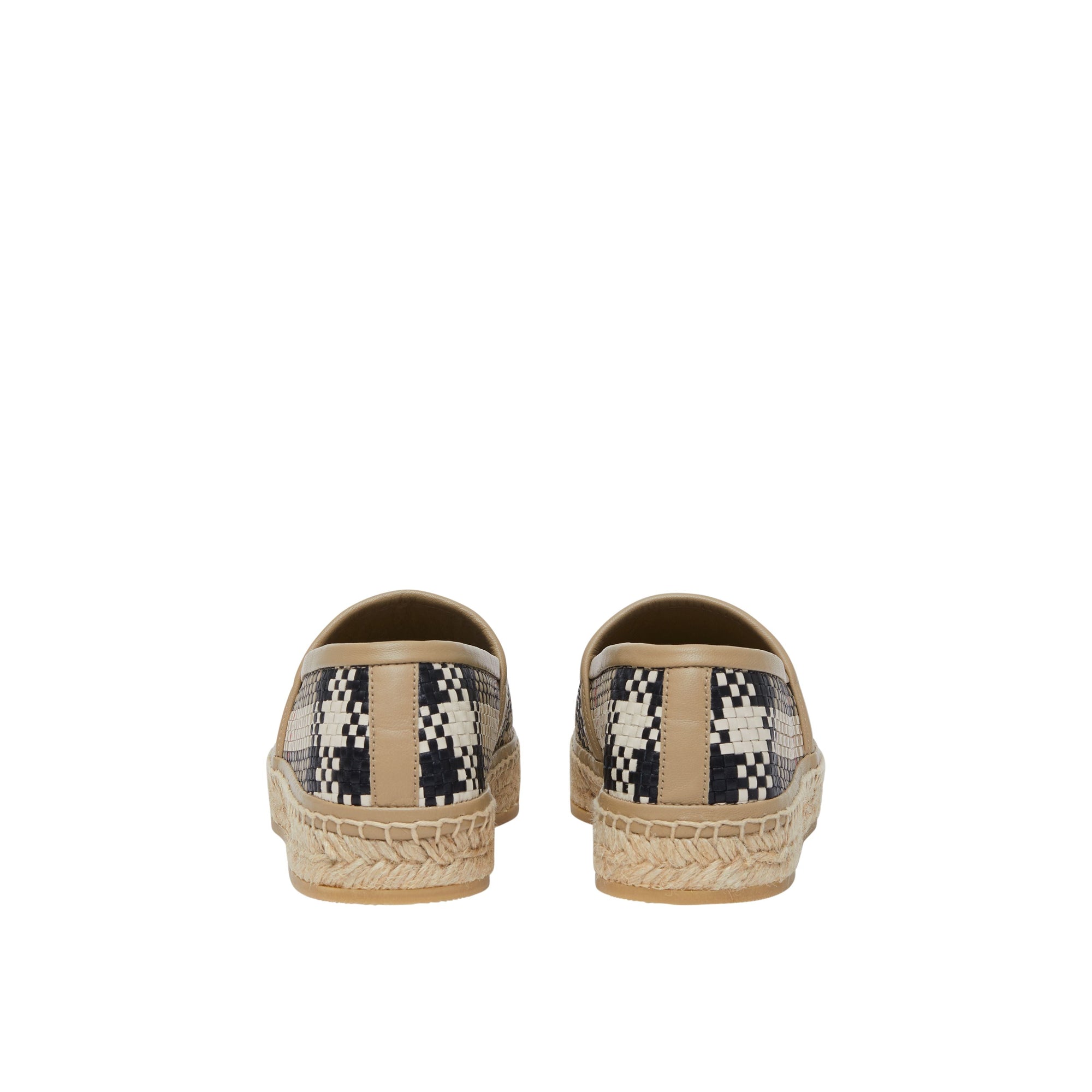 Espadrilles en cuir tressé - Beige d'archive