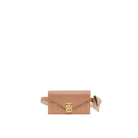 WARM CAEL Clutch enveloppe TB ceinturé en cuir d'agneau matelassé