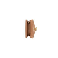 Clutch enveloppe TB ceinturé en cuir d'agneau matelassé - Camel intense