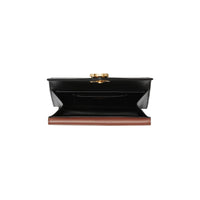 Clutch enveloppe TB ceinturé en toile écologique Monogram - Brun Bride
