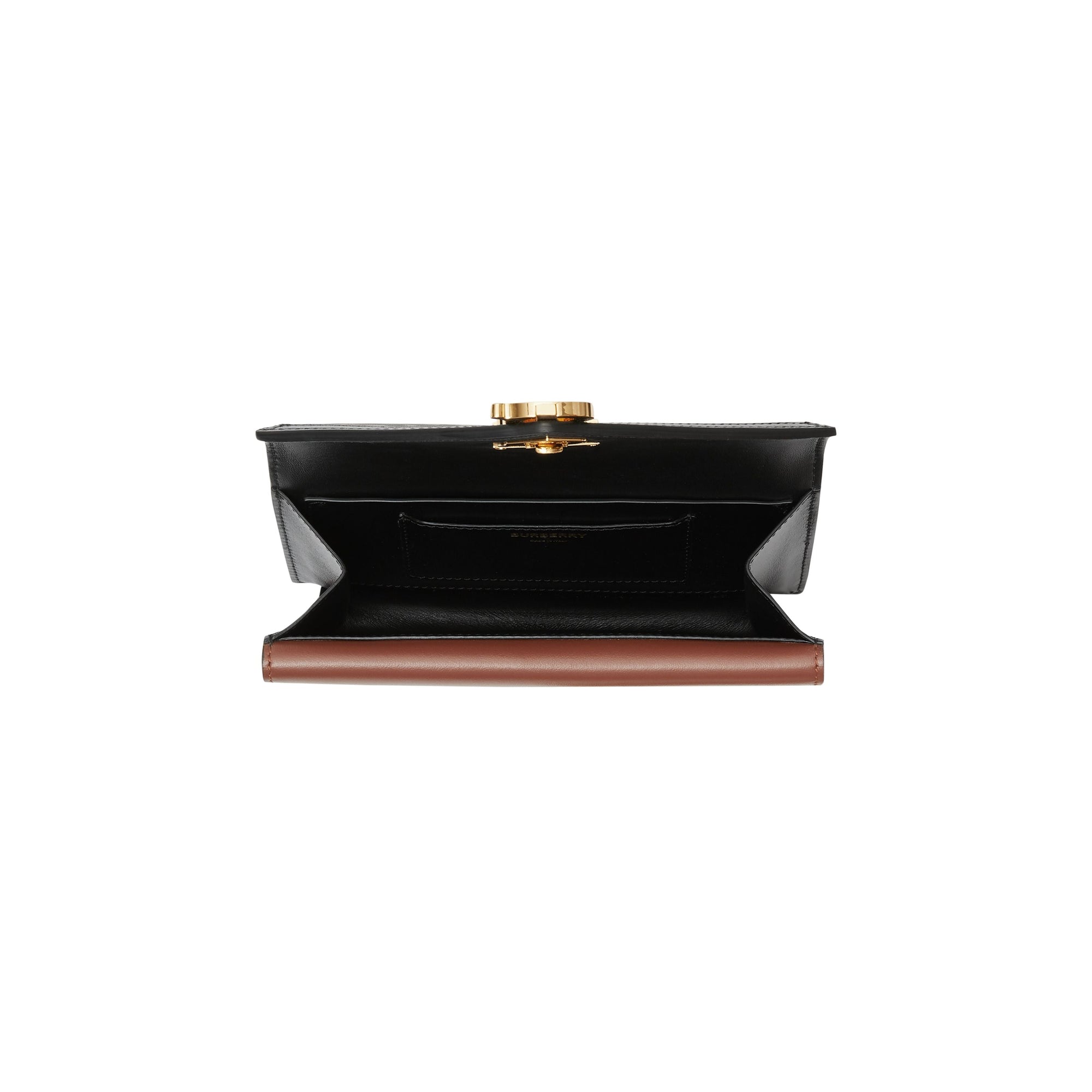 Clutch enveloppe TB ceinturé en toile écologique Monogram - Brun Bride