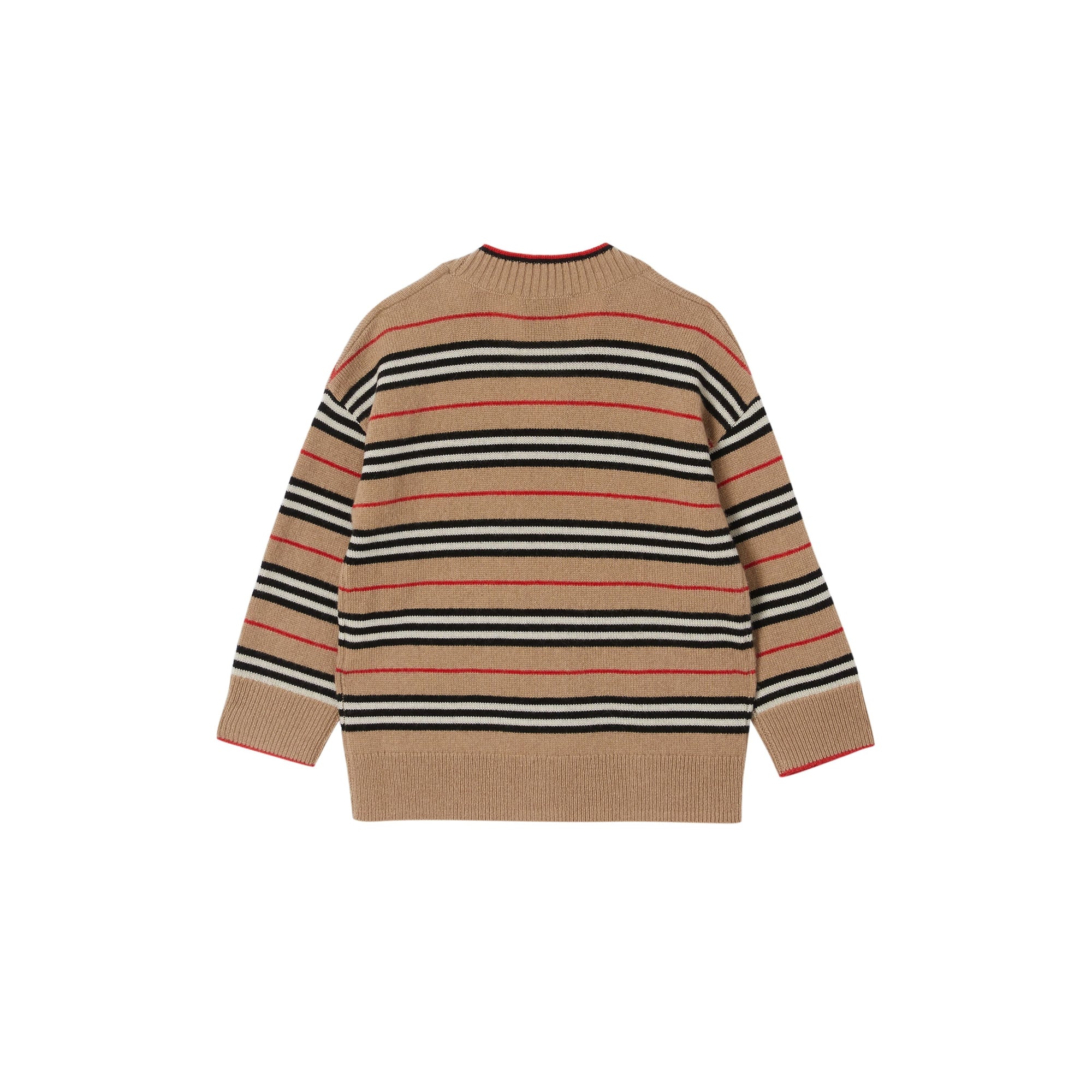 ARCHIVE BEIGE Cardigan en laine et cachemire à rayures iconiques