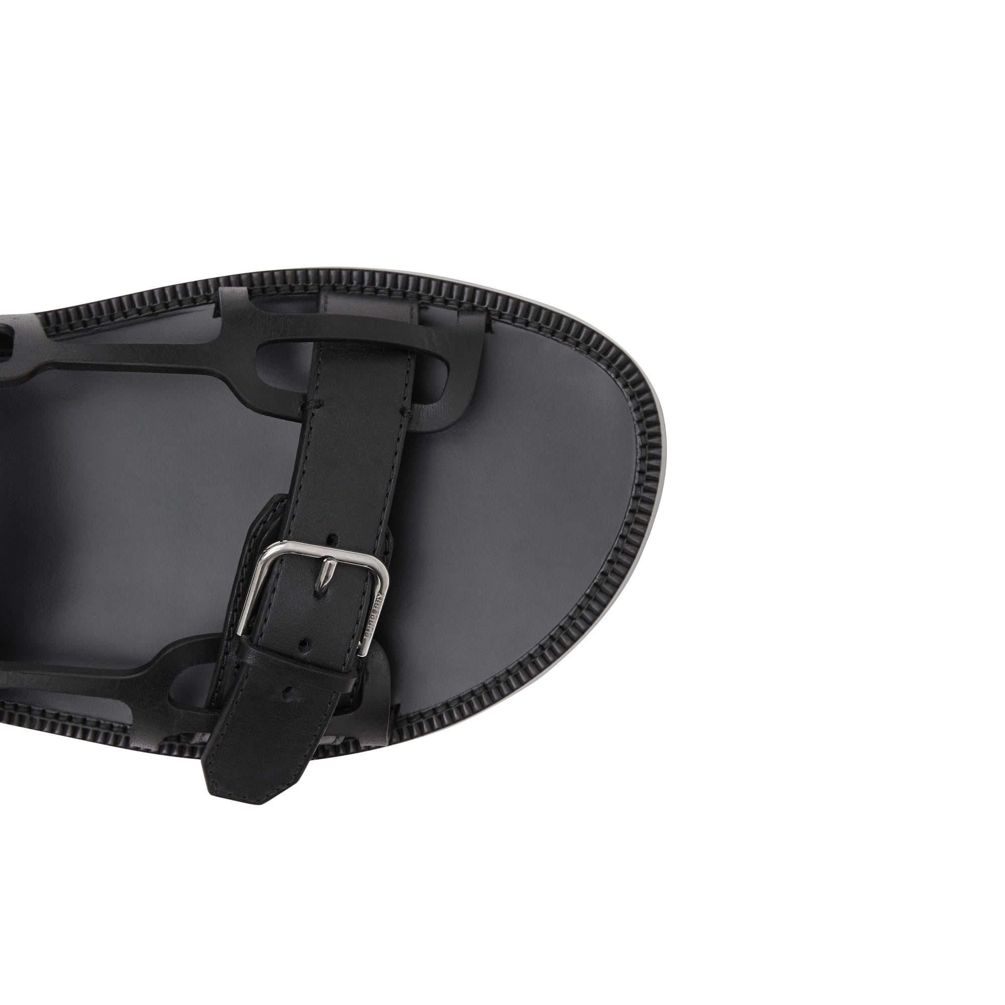 Sandales webb en cuir - Noir