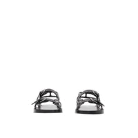 Sandales webb en cuir - Noir