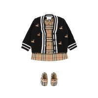 BLACK Cardigan en laine mélangée à motif daim