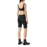 Short de cycliste en jersey stretch à imprimé montage - Noir