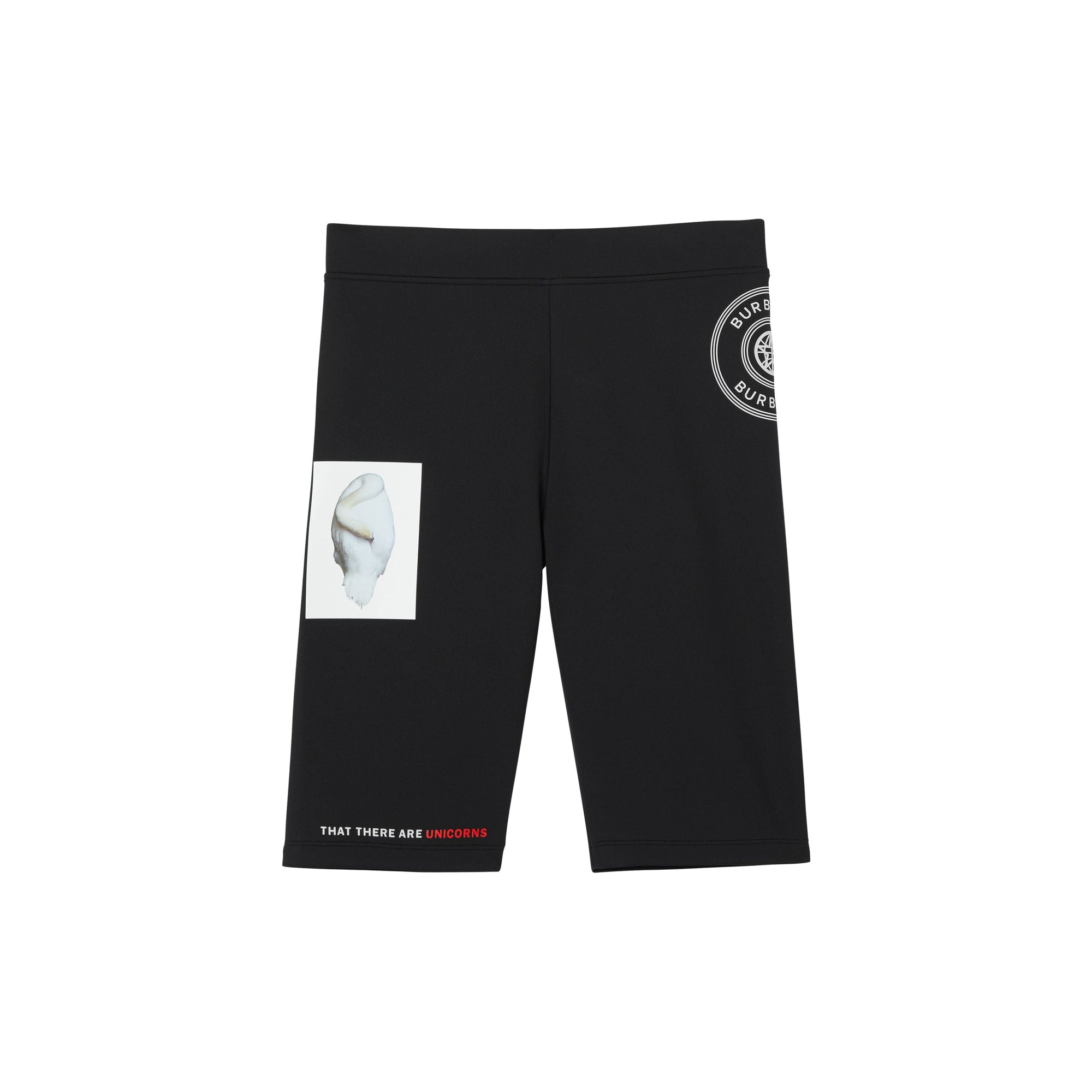Short de cycliste en jersey stretch à imprimé montage - Noir