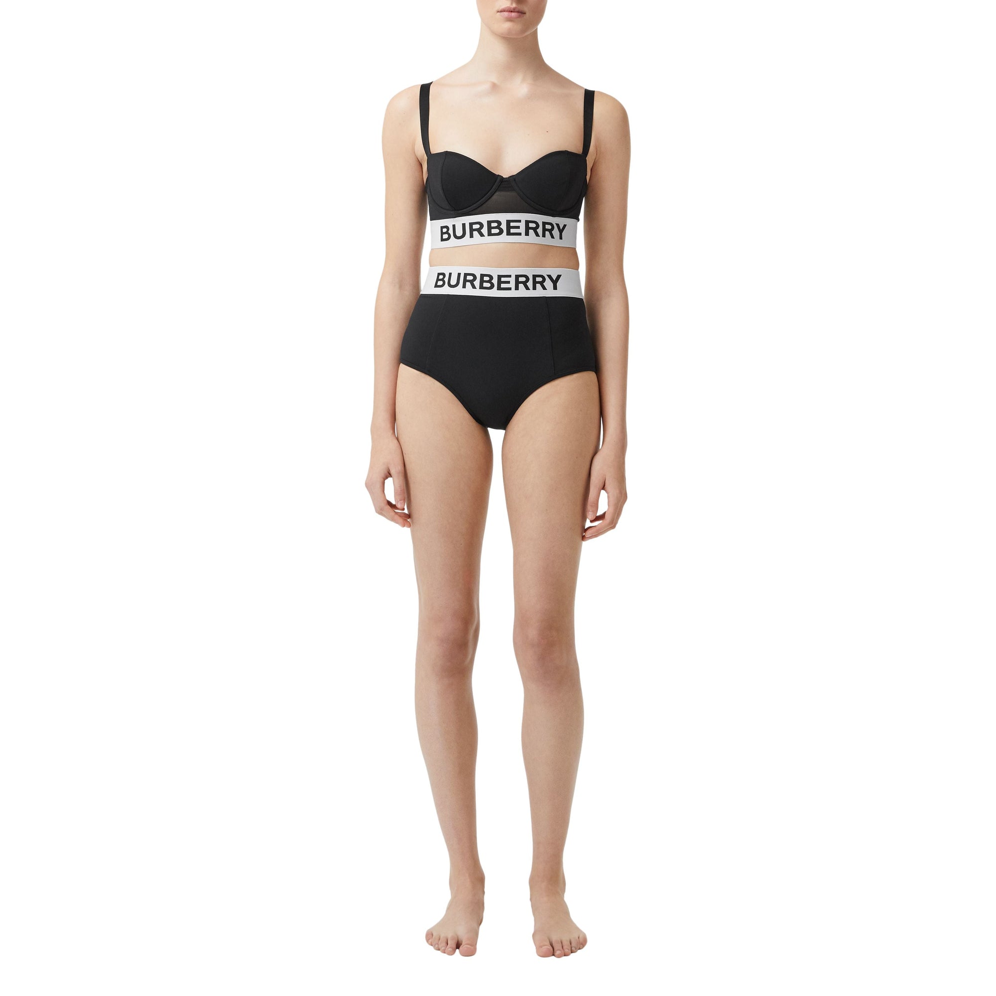 BLACK Bas de bikini avec bande à logo