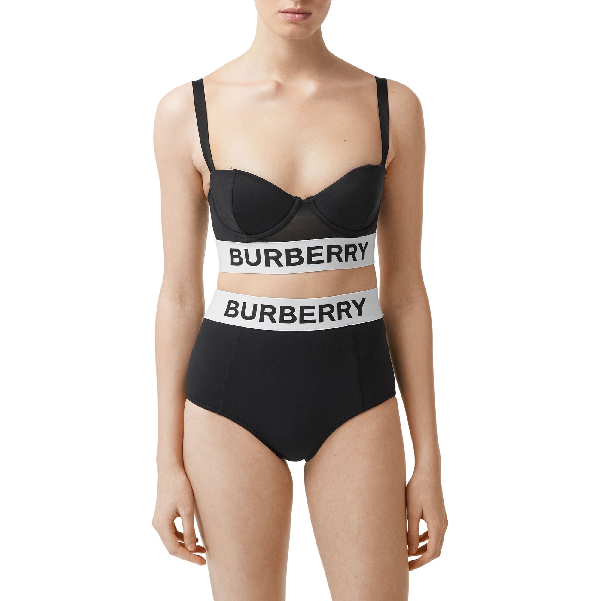 BLACK Bas de bikini avec bande à logo
