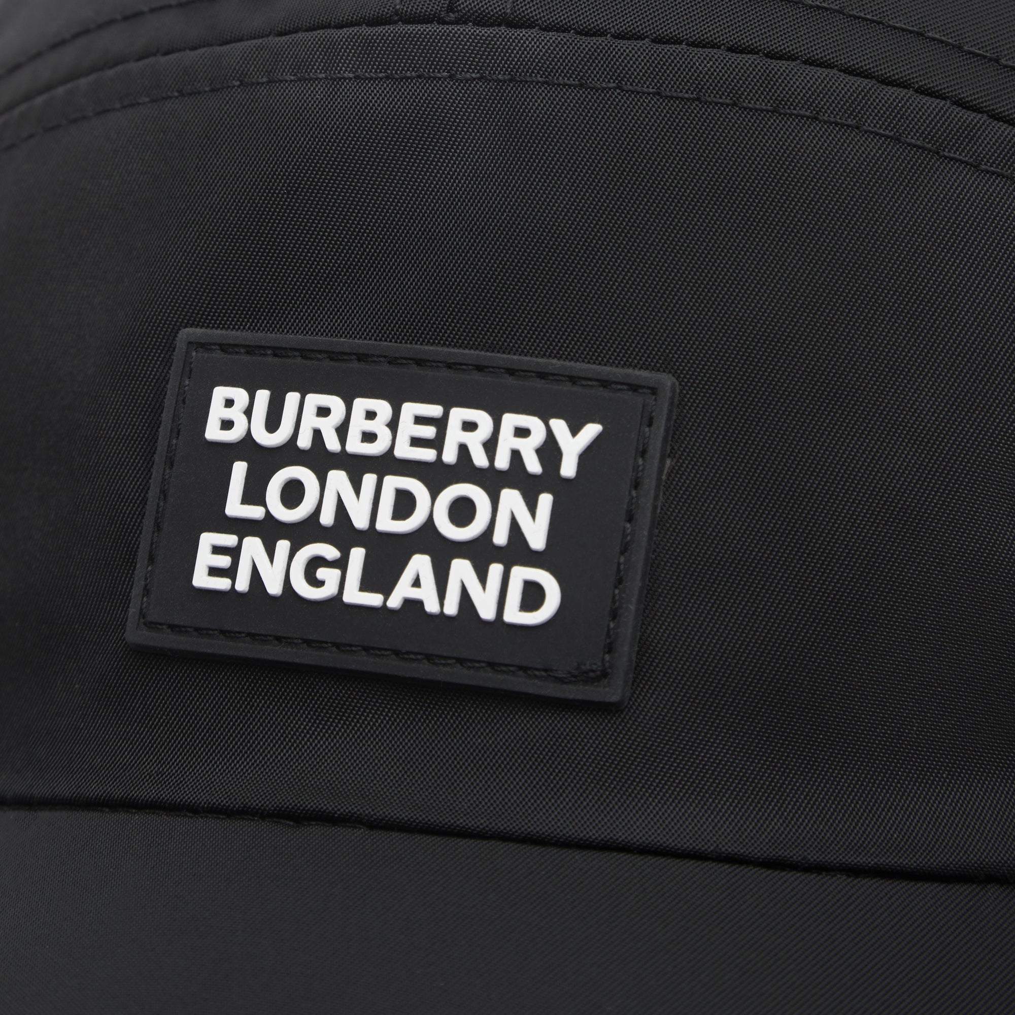 BLACK Casquette à bords larges en sergé de coton avec logo appliqué