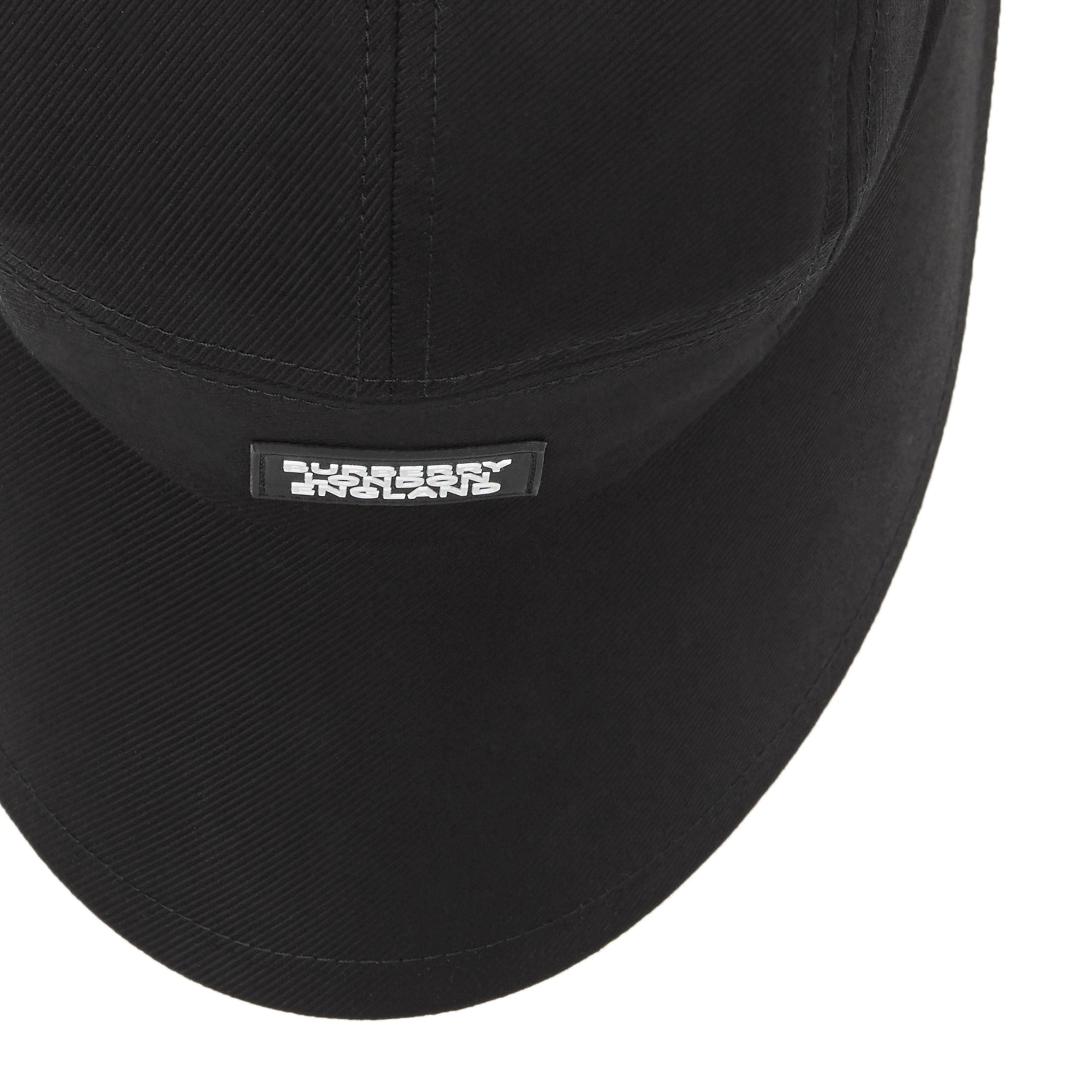 BLACK Casquette à bords larges en sergé de coton avec logo appliqué