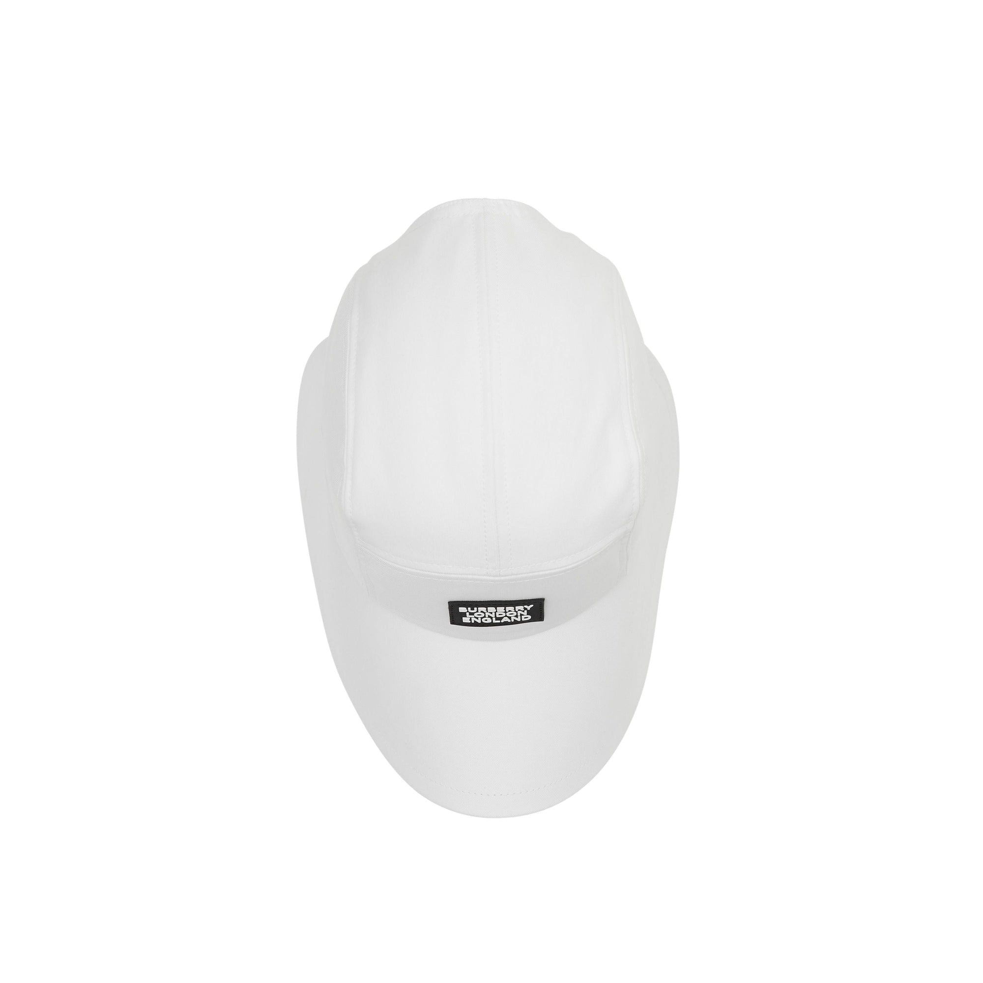 Casquette à bords larges en coton avec logo appliqué - Blanc optique
