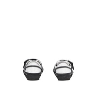 Sneakers webb en coton et cuir - Noir