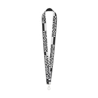 BLACK/WHITE Dragonne avec logo en jacquard bicolore