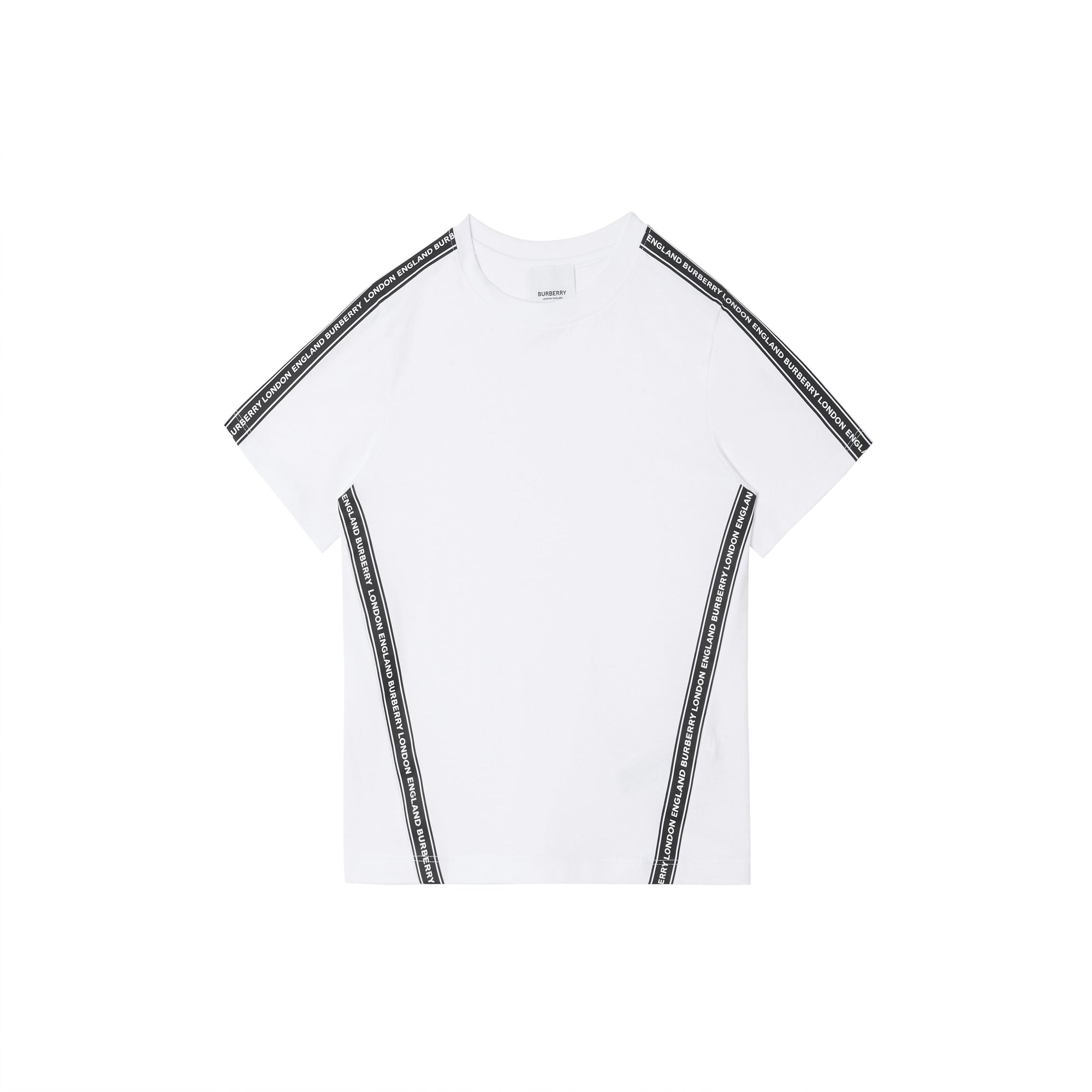 WHITE T-shirt en coton avec bandes à logo